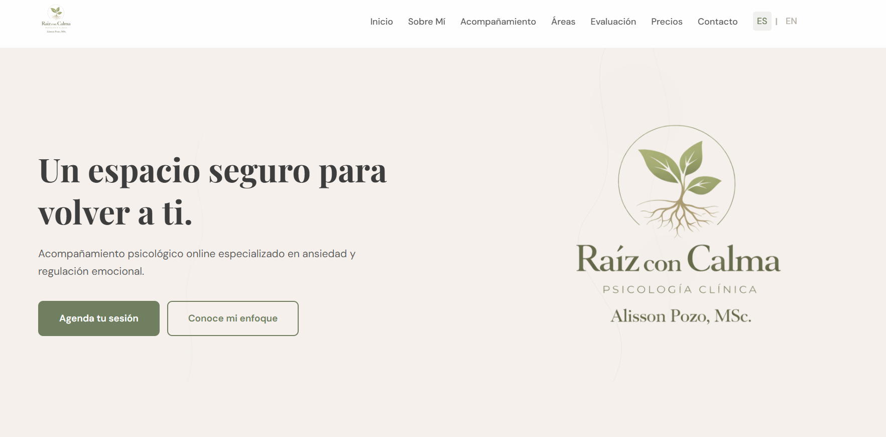 Vista previa Raíz con Calma